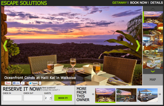 Vacation rental management website powered by Rentini